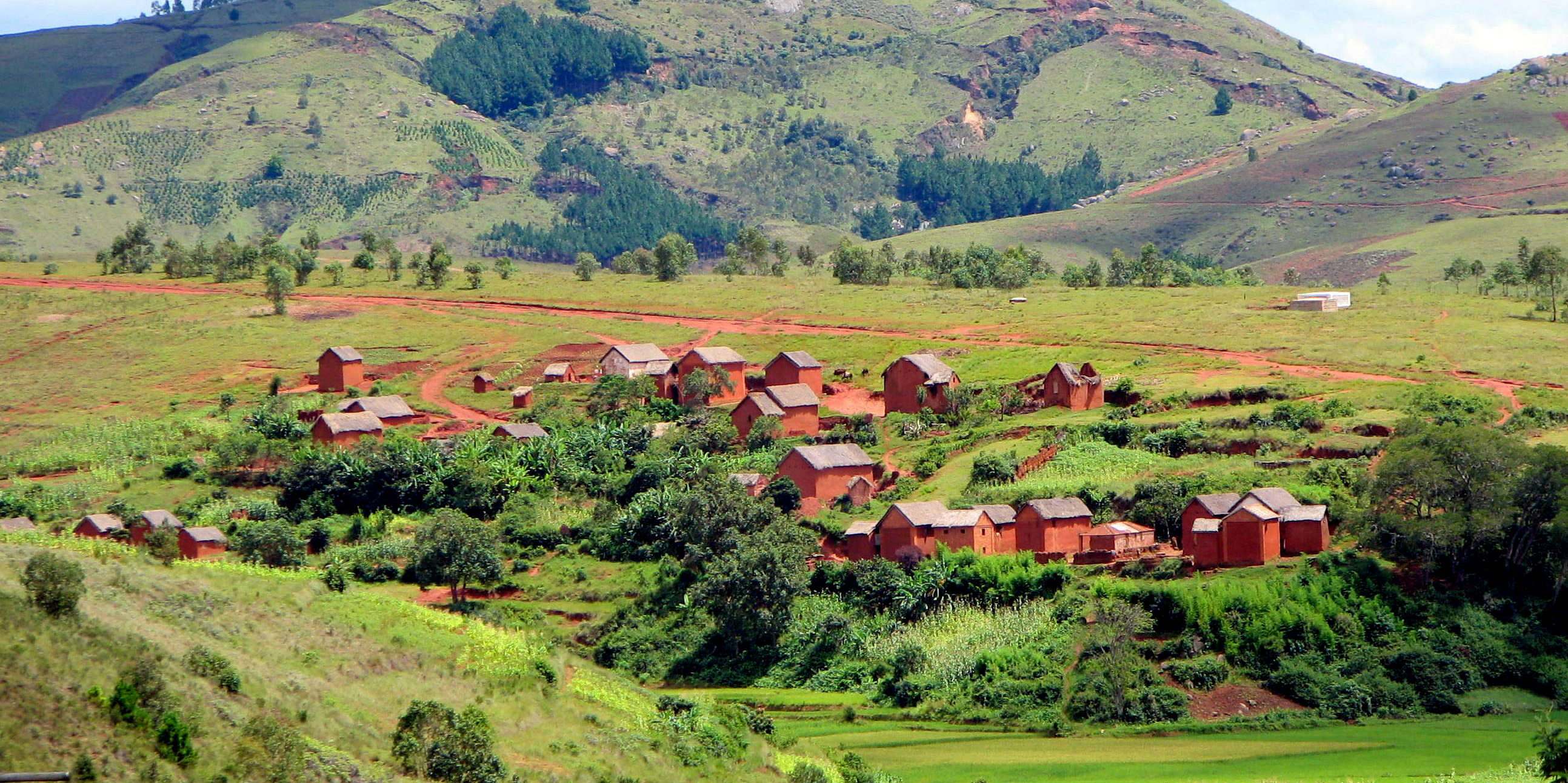 Karakteristiek rood dorp, Ambohimanga, Madagaskar, Madagascar